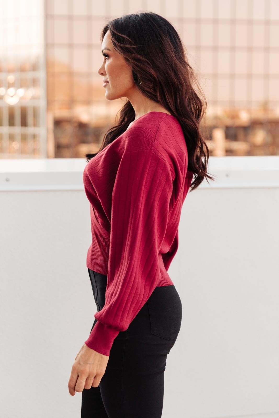 Show Stopper Sweater in Burgundy