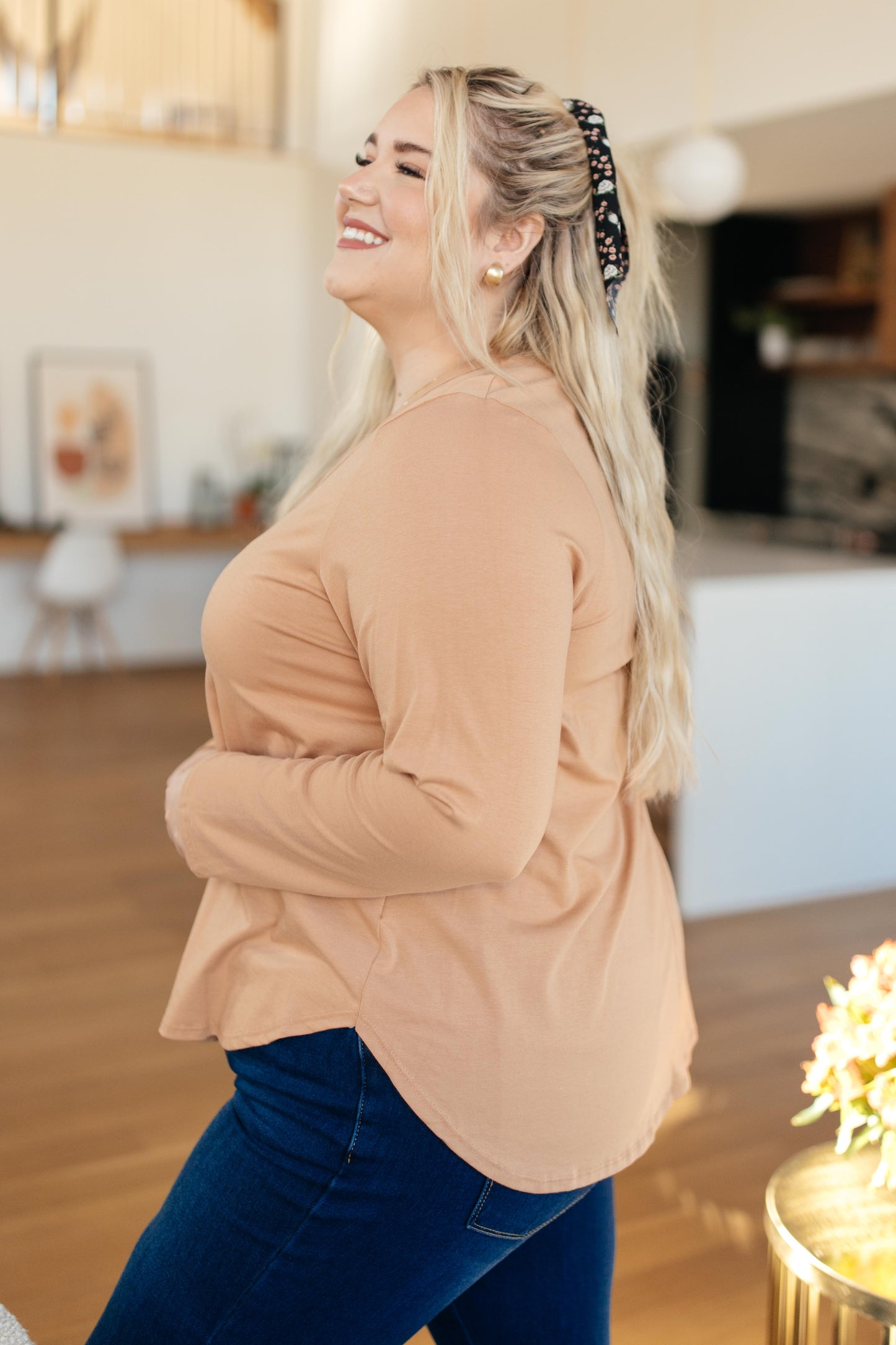 Every Girl's Favorite Basic Top in Apricot