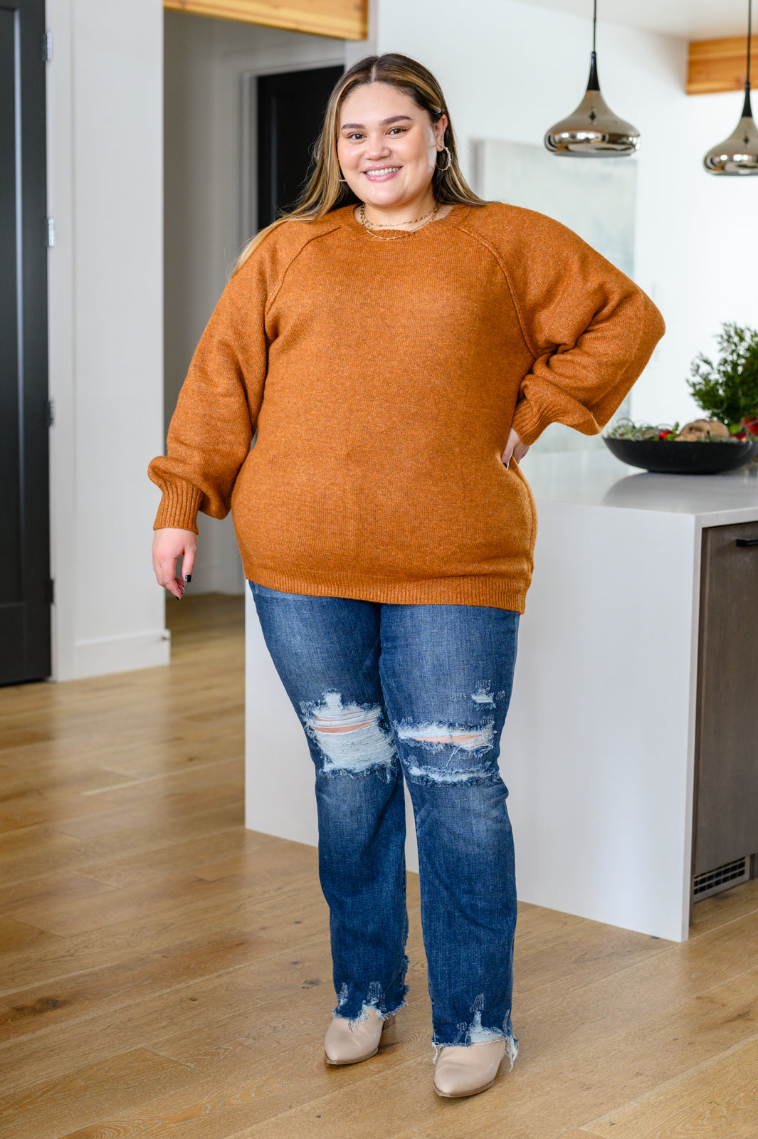 In Warm Arms Sweater in Rust