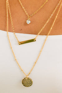 See You Soon Layered Necklace In Gold