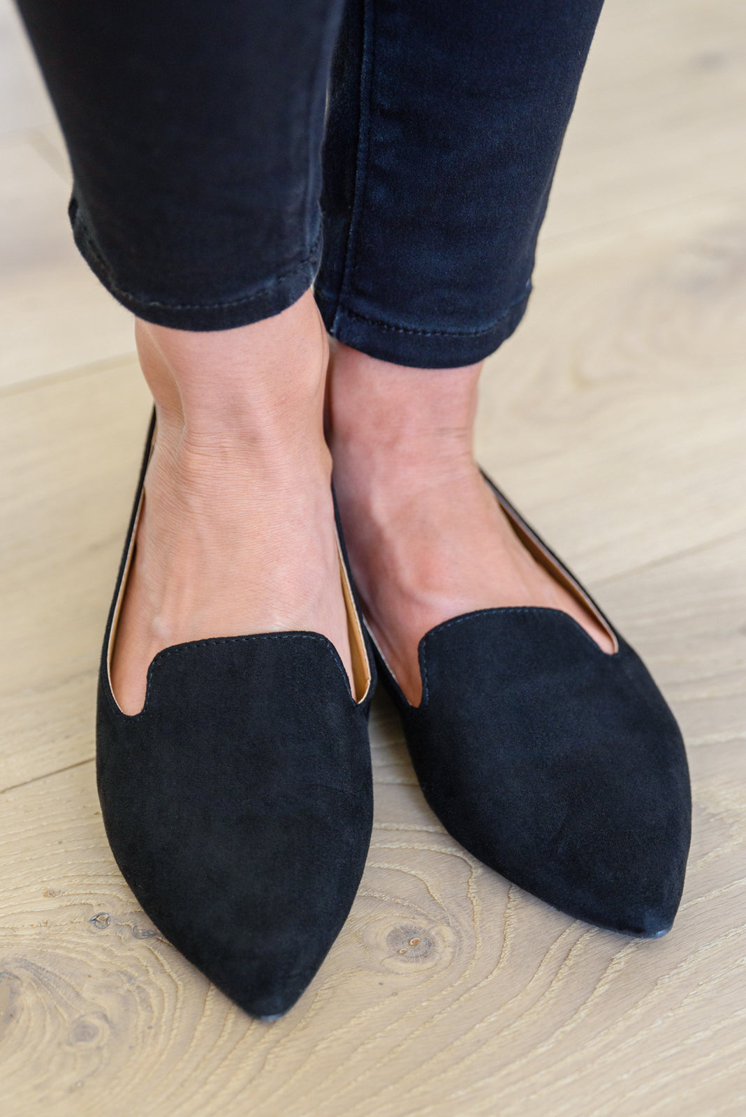 So Classic Suede Flats In Black