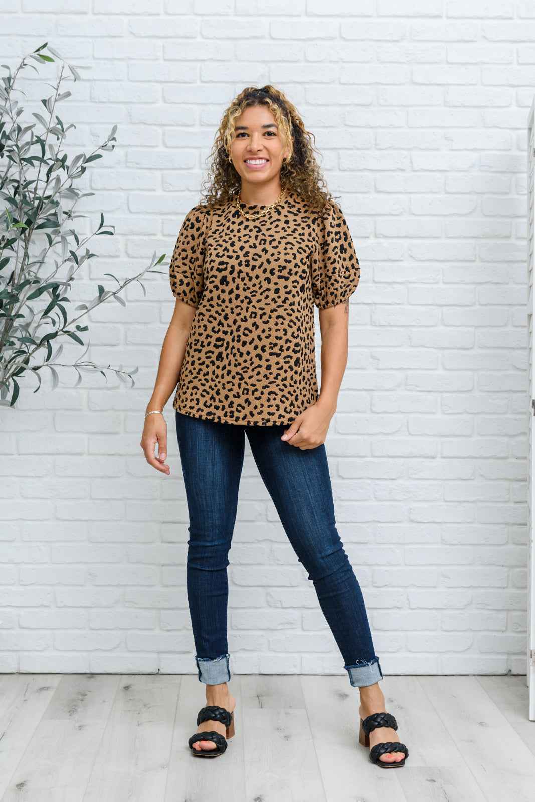 Spotted Animal Print Blouse