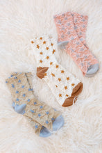 Star Design Socks In White